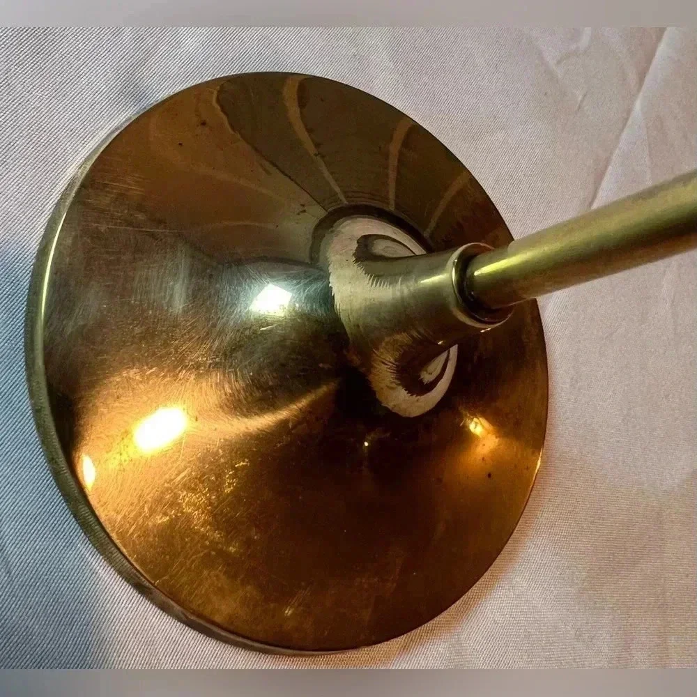 VINTAGE: Cherub brass candlestick holder